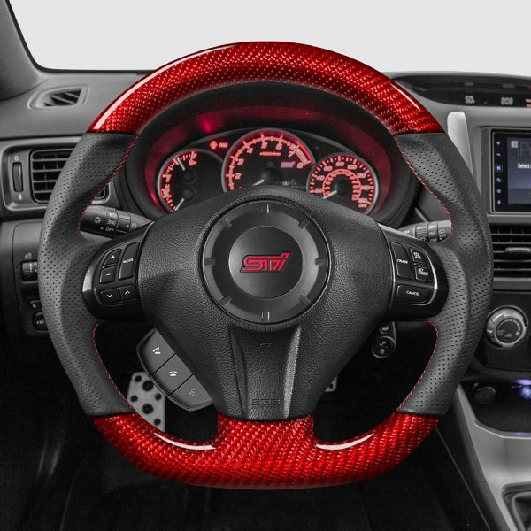 CEEHOR D-Shape Steering Wheel (Custom + Leather/Suede) For Subaru Impreza WRX/STI G3 2008-2013