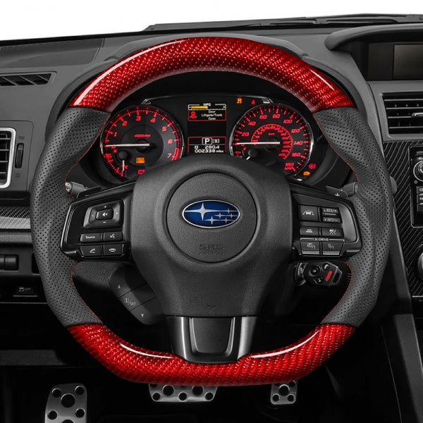 CEEHOR D-Shape Steering Wheel (Custom + Leather/Suede) For Subaru WRX/STI VA 2015-2021