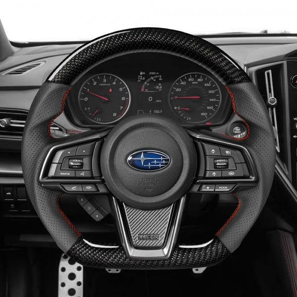 CEEHOR D-Shape Steering Wheel (Carbon + Leather/Suede) For Subaru WRX VB/VN 2022+