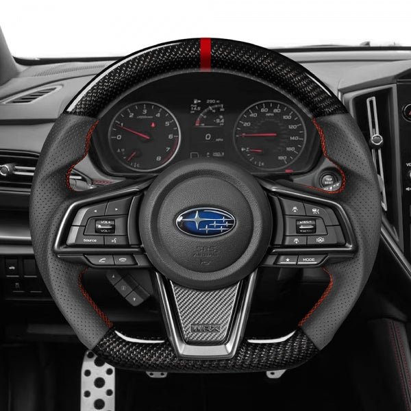 CEEHOR D-Shape Steering Wheel (Carbon + Leather/Suede) For Subaru WRX VB/VN 2022+