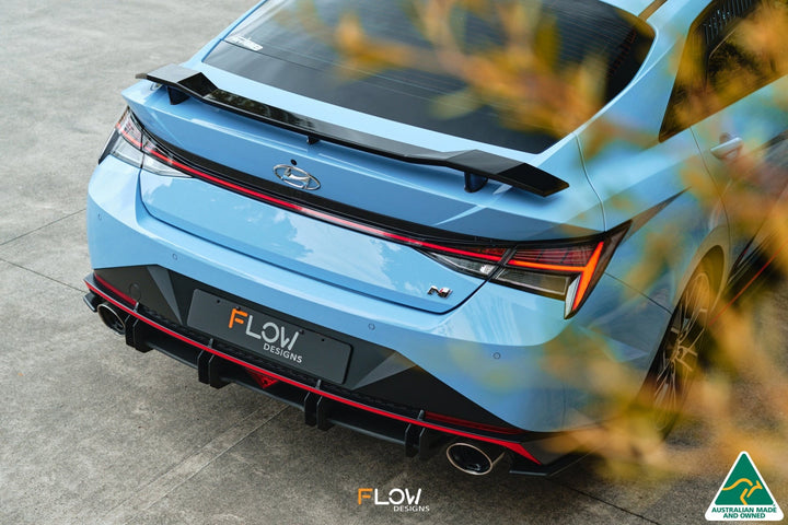 Flow Designs CN7 i30N Sedan (2021) Flow-Lock Rear Diffuser GLOSS BLACK