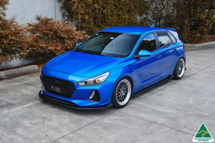 Flow Designs i30 SR Hatch (2017-2018) Front Lip Splitter Extensions - Pair