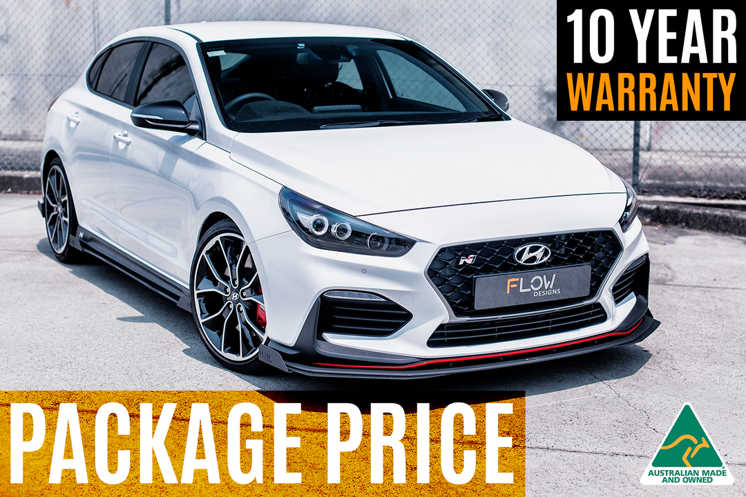 Flow Designs Hyundai i30N Fastback PD Full Lip Splitter Set