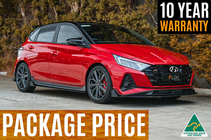 Flow Designs Hyundai i20N BC3 PFL Full Lip Splitter Set