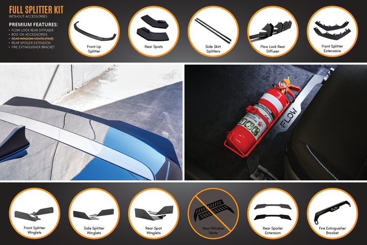 Flow Designs Hyundai i30 N Line Hatch PD (2018+) Full Splitter Lip Set