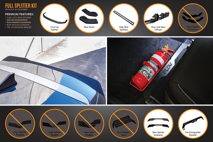 Flow Designs Hyundai i30 N Line Hatch PD (2018+) Full Splitter Lip Set