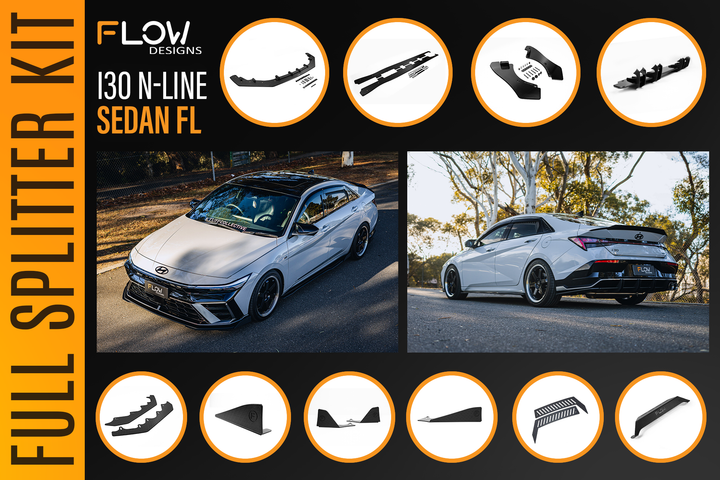Hyundai CN7 V2 i30 N-Line Sedan FL 2025+ - Full Lip Splitter Set