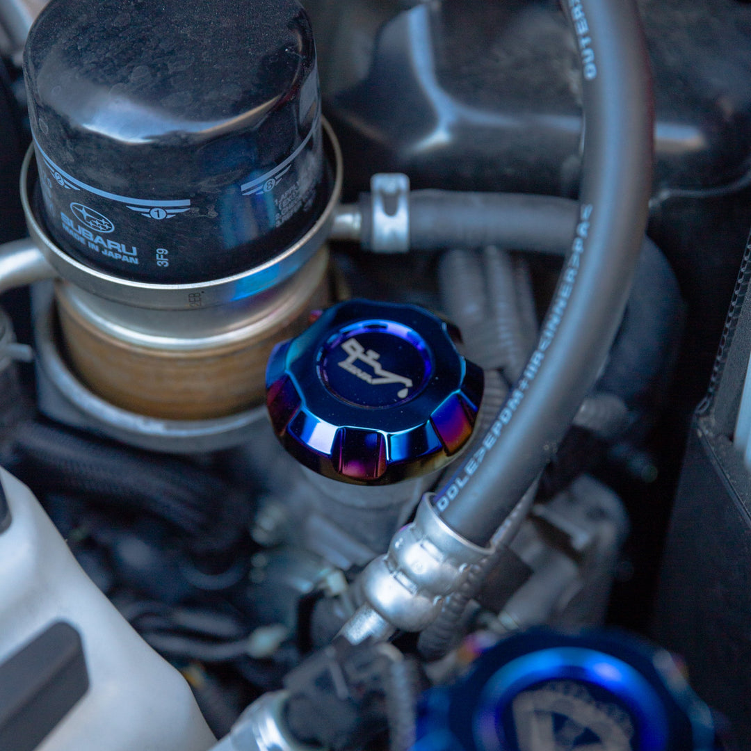 Suya Engine Bay Oil Caps (Titanium) for Subaru BRZ/Levorg/WRX & Other Models