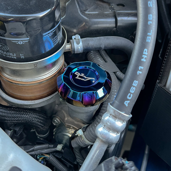 Suya Engine Bay Oil Caps (Titanium) for Subaru BRZ/Levorg/WRX & Other Models