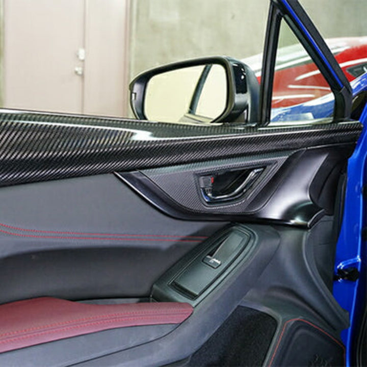 AXIS PARTS Front Inner Door Trim Covers (Left & Right) For 2022+ Subaru WRX VB/VN [Dry Carbon Fibre]