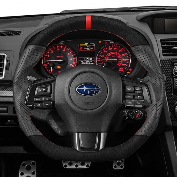 CEEHOR D-Shape Steering Wheel (Suede + Leather) For Subaru WRX/STI VA 2015-2021