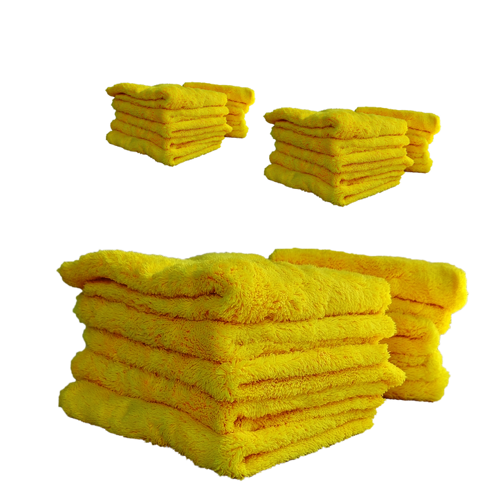 Yellow 500GSM Edgeless Microfibre Towel