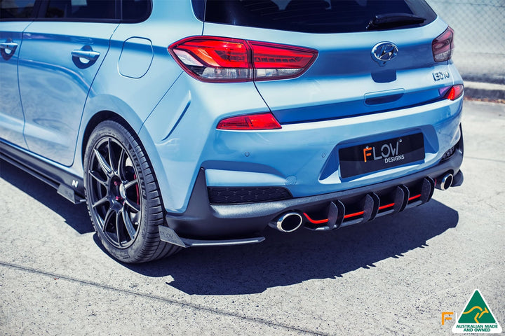 Flow Designs i30N Hatch PD (2018-2020) Flow-Lock Rear Diffuser [GLOSS BLACK]