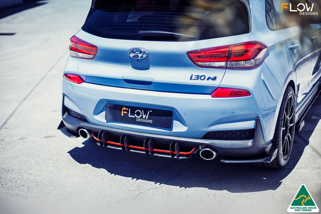 Flow Designs i30N Hatch PD (2018-2020) Flow-Lock Rear Diffuser [GLOSS BLACK]