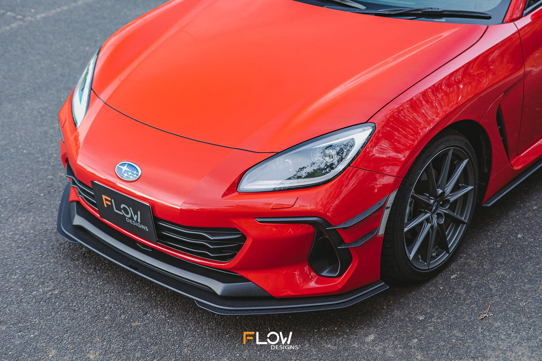 Flow Designs Front Lip Splitter Extensions for 2022+ Subaru BRZ ZD8 & Toyota GR86 ZN8 [Pair]