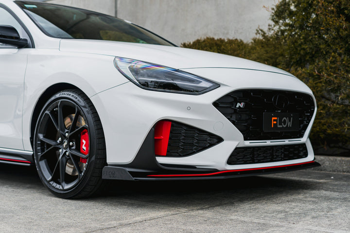i30N Hatch PDE V6 FL2 2025+ Front Lip Splitter Winglets