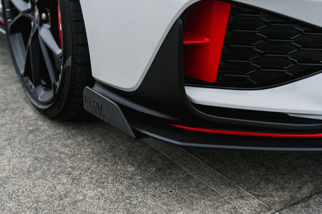 i30N Hatch PDE V6 FL2 2025+ Front Lip Splitter Winglets