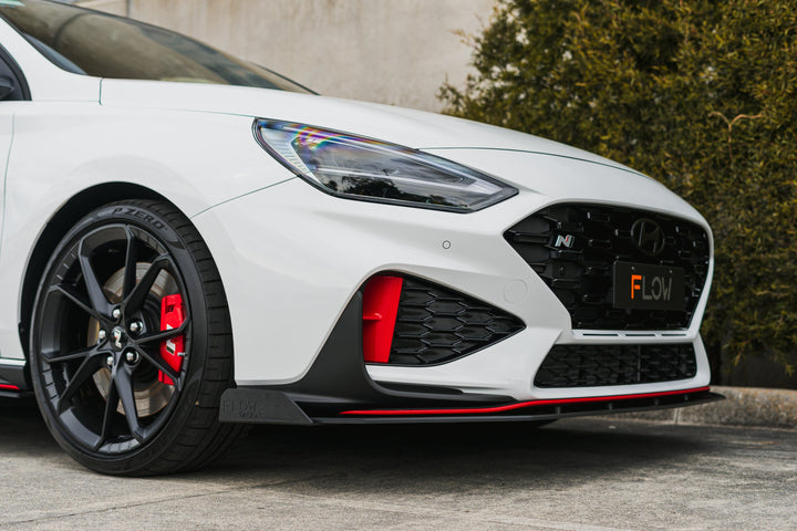 i30N Hatch PDE V6 FL2 2025+ Front Lip Splitter Winglets