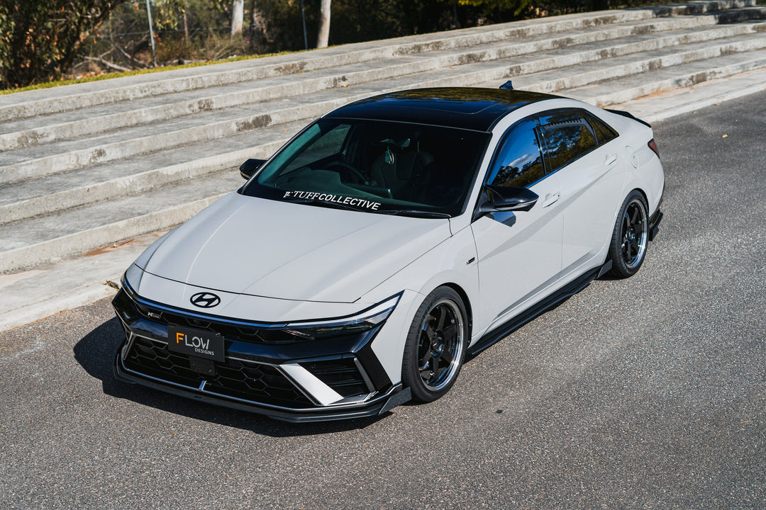 Hyundai CN7 V2 i30 N-Line Sedan FL 2025 Front Lip Splitter & Mounting Brackets