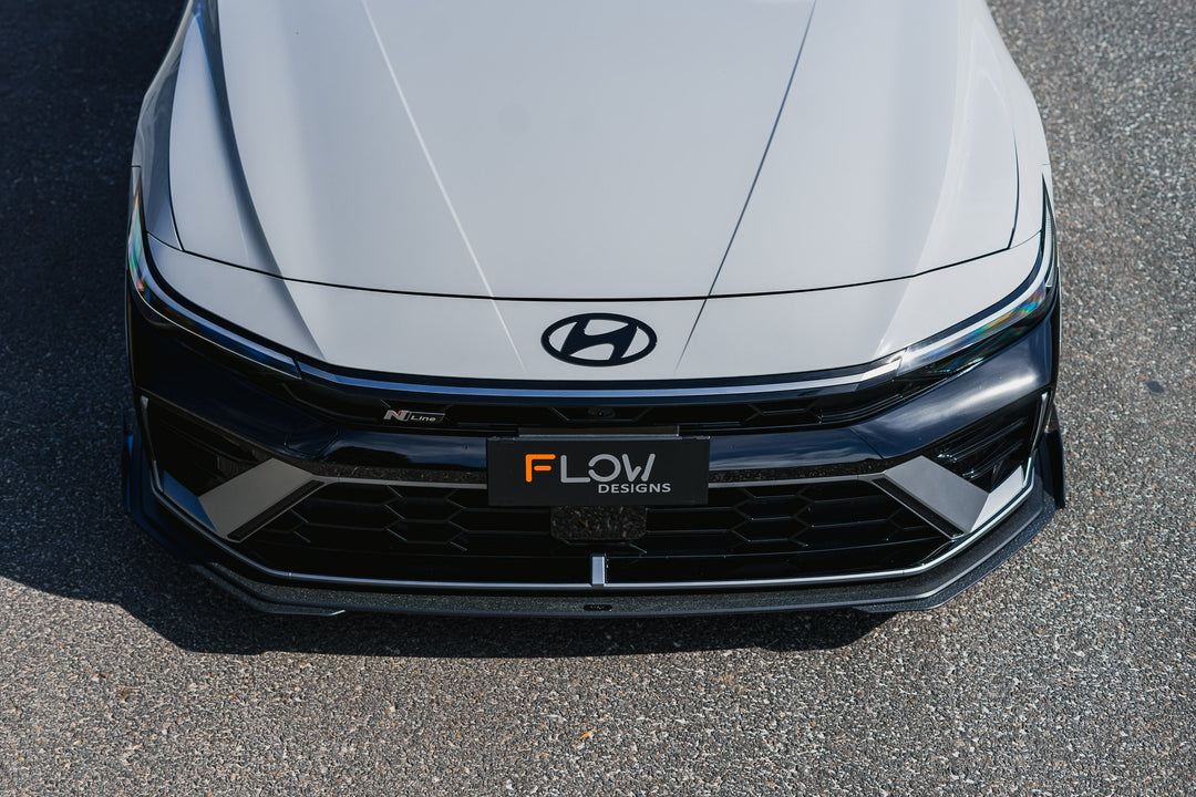 Hyundai CN7 V2 i30 N-Line Sedan FL 2025 Front Lip Splitter & Mounting Brackets