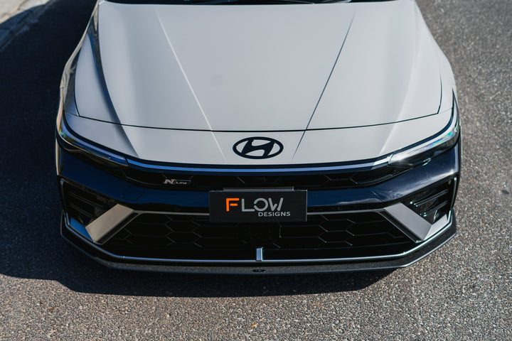 Hyundai CN7 V2 i30 N-Line Sedan FL 2025 Front Lip Splitter & Mounting Brackets
