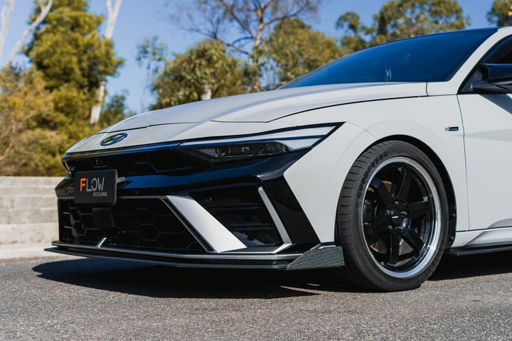 Hyundai CN7 V2 i30 N-Line Sedan FL 2025 Front Lip Splitter Winglets
