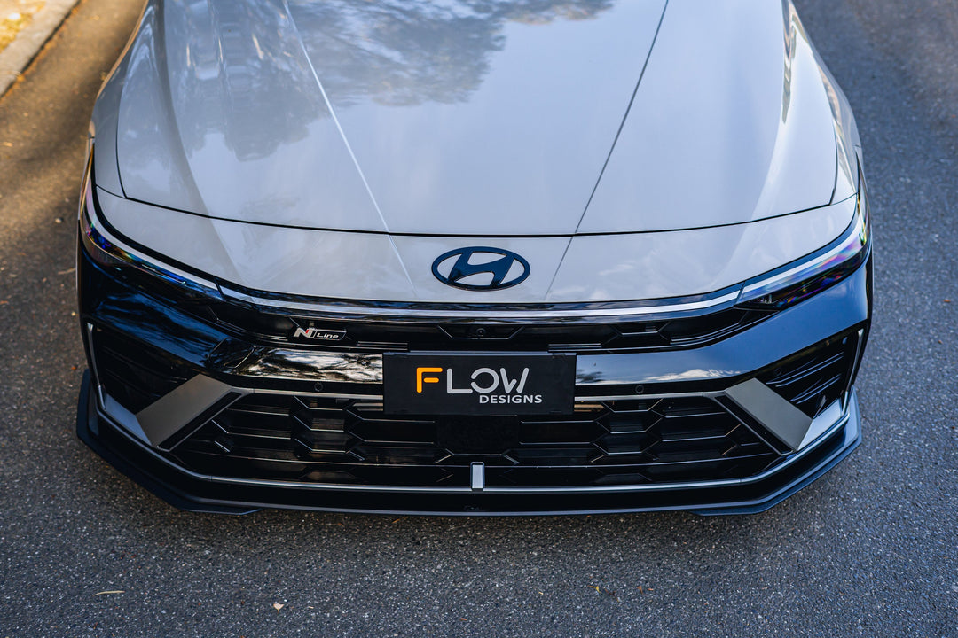 Hyundai CN7 V2 i30 N-Line Sedan FL 2025 Front Lip Splitter & Mounting Brackets