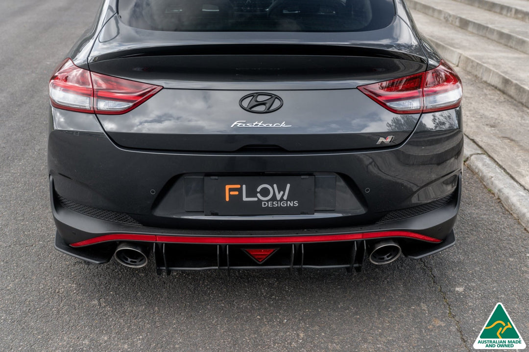 Flow Designs i30N Fastback PD FL (2022+) Flow-Lock Rear Diffuser [GLOSS BLACK]