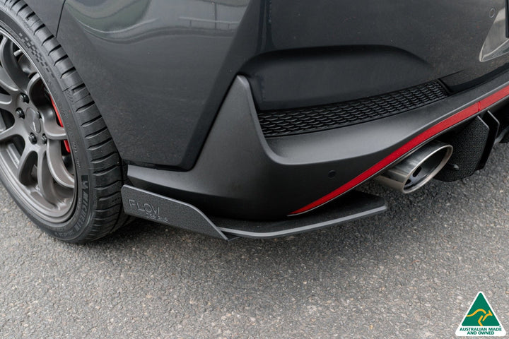 Flow Designs i30N Fastback PD FL (2022+) Rear Spats [GLOSS BLACK] - Pair