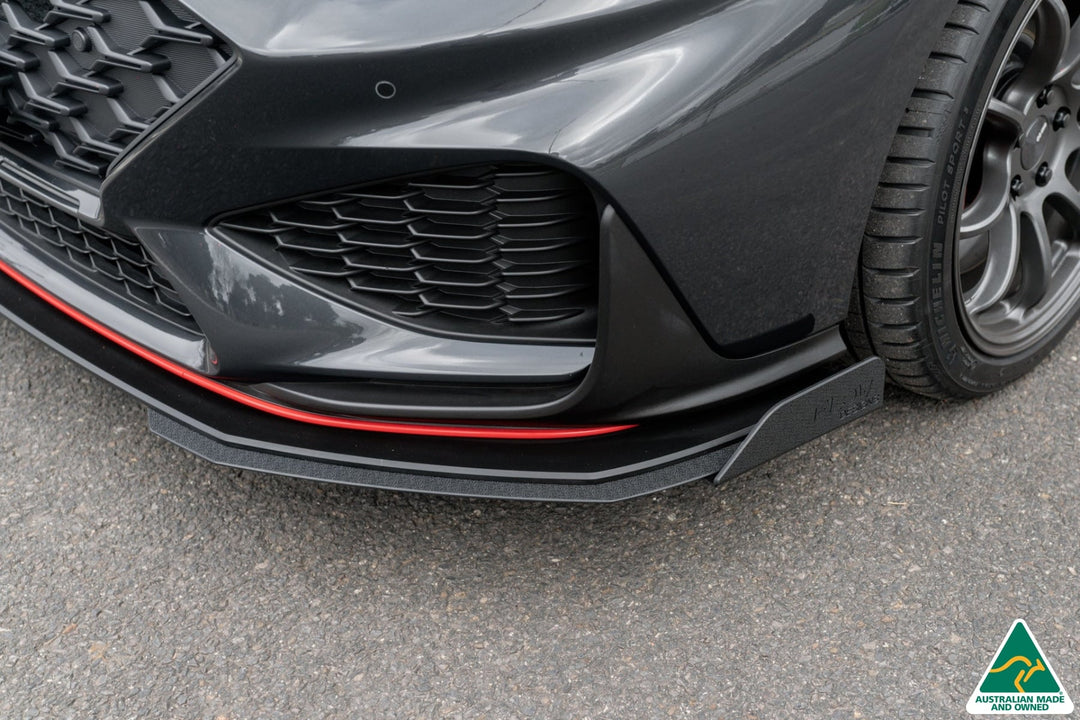 Flow Designs i30N Fastback PD FL (2022+) Front Lip Splitter & Reinforcement Brackets [GLOSS BLACK]