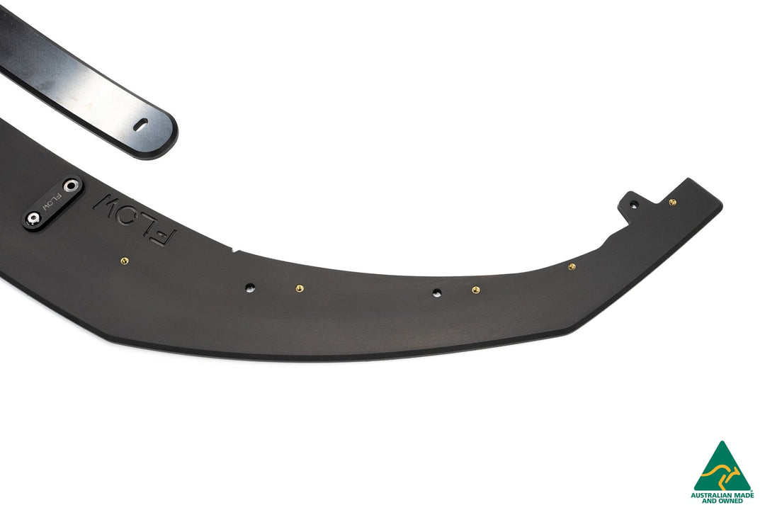 Flow Designs i30 Hatch PD1, PD2 (2018-2020) Front Lip Splitter & Mounting Brace [GLOSS BLACK]