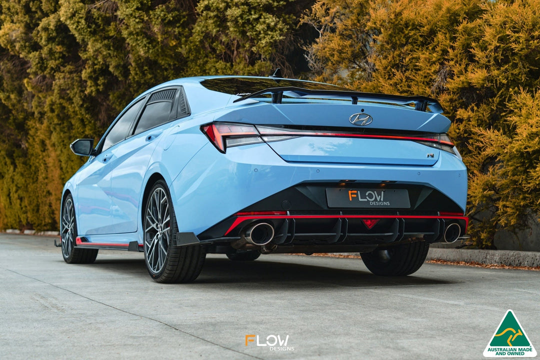 Flow Designs CN7 i30N Sedan (2021) Flow-Lock Rear Diffuser [GLOSS BLACK]