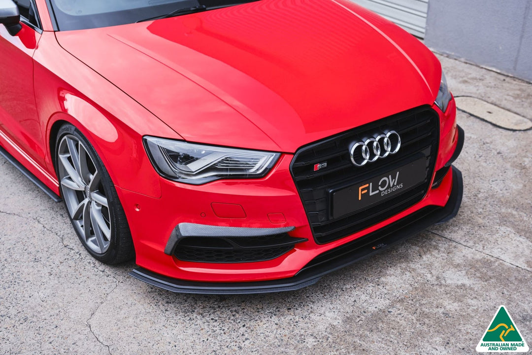 S3 8V Sedan Pre-Facelift Front Lip Splitter Extensions