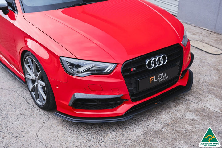 S3 8V Sedan Pre-Facelift Front Lip Splitter Extensions