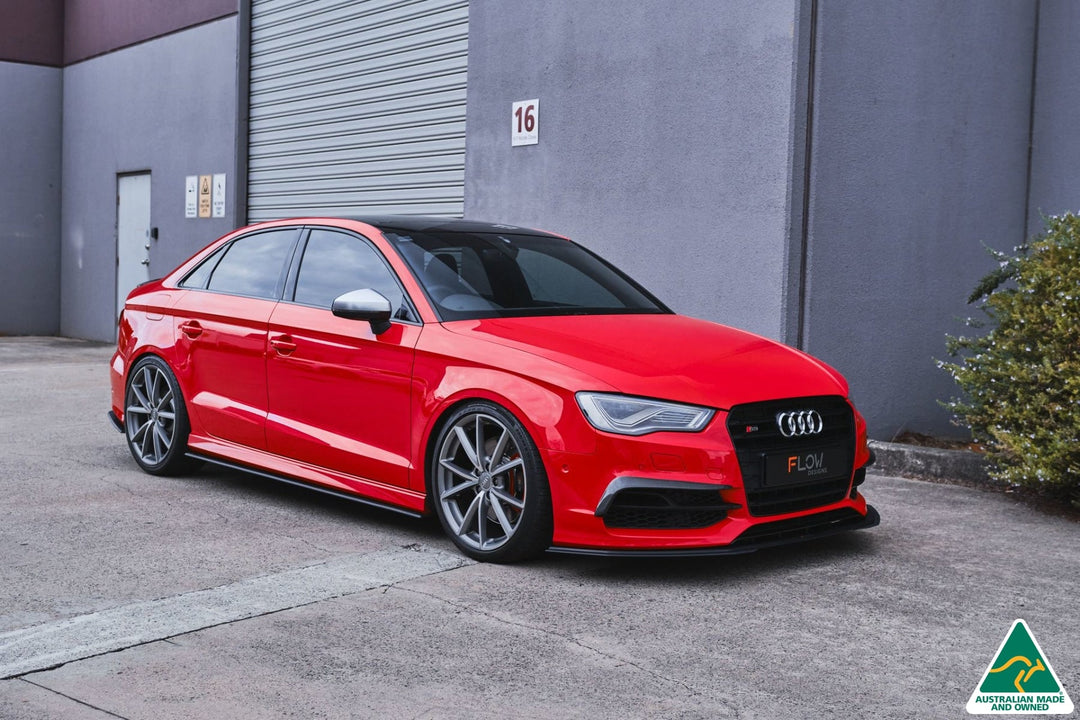 S3 8V Sedan Pre-Facelift Front Lip Splitter Extensions