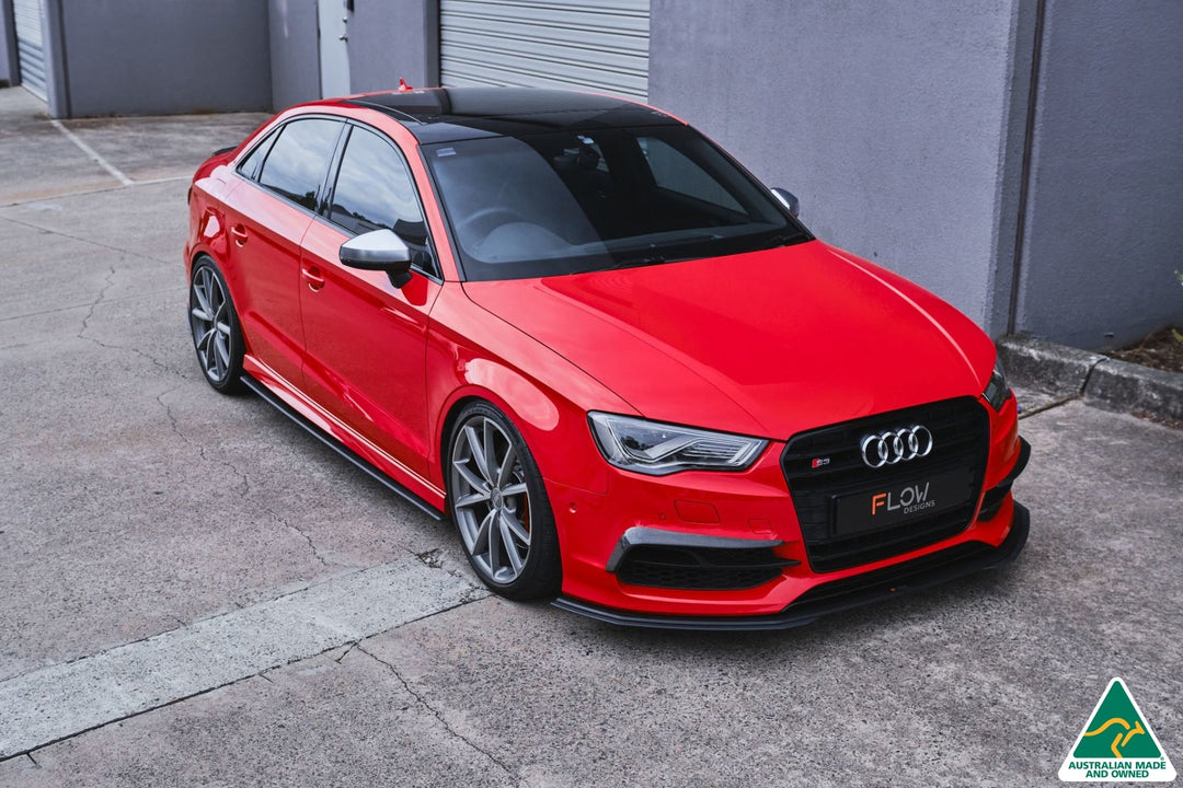 S3 8V Sedan Pre-Facelift Front Lip Splitter Extensions
