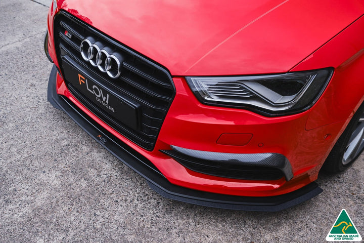 S3 8V Sedan Pre-Facelift Front Lip Splitter Extensions
