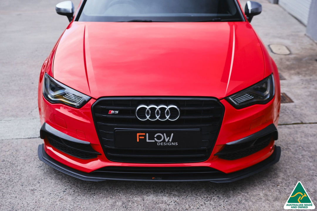 S3 8V Sedan Pre-Facelift Front Lip Splitter Extensions