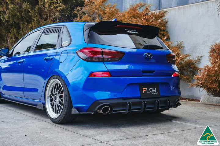 Flow Designs i30 SR Hatch (2017-2018) Flow-Lock Rear Diffuser [GLOSS BLACK]