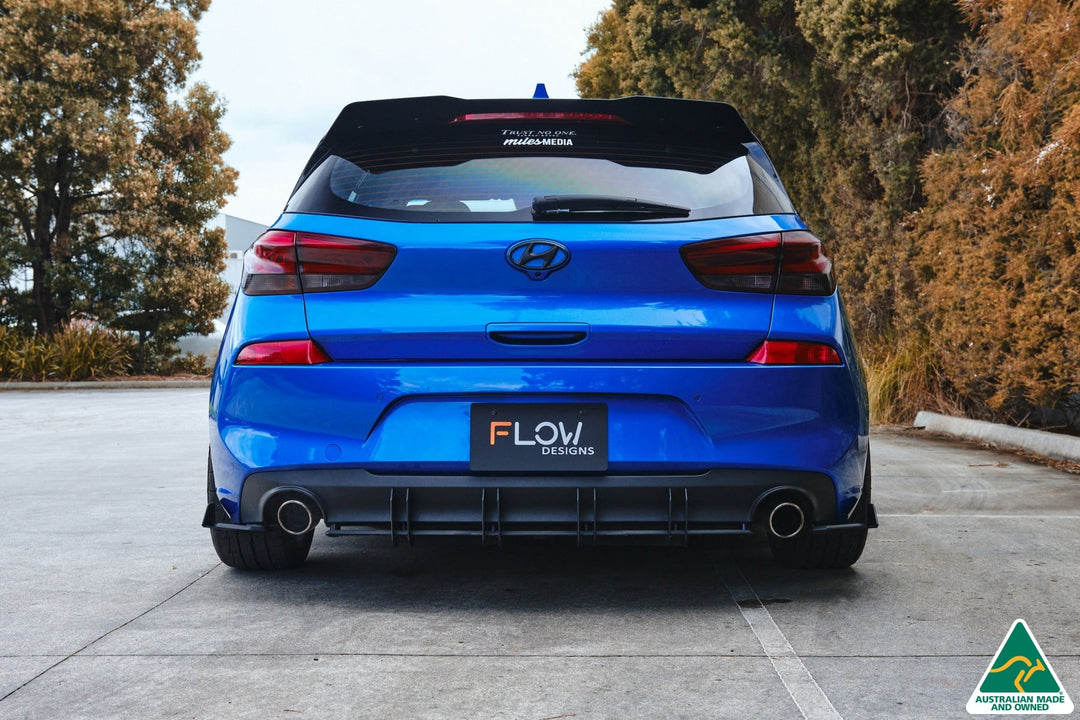 Flow Designs i30 SR Hatch (2017-2018) Flow-Lock Rear Diffuser [GLOSS BLACK]