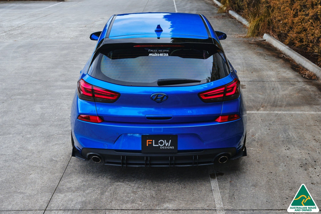 Flow Designs i30 SR Hatch (2017-2018) Flow-Lock Rear Diffuser [GLOSS BLACK]