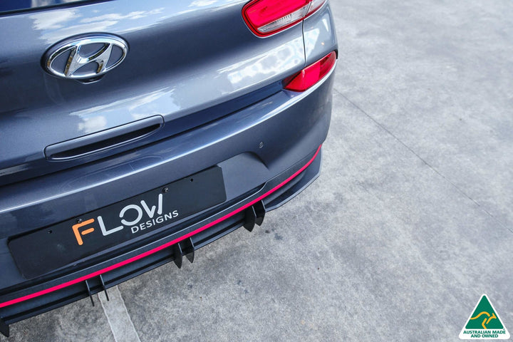 Flow Designs i30 Hatch PD1, PD2 (2018-2020) Flow-Lock Rear Diffuser [GLOSS BLACK]