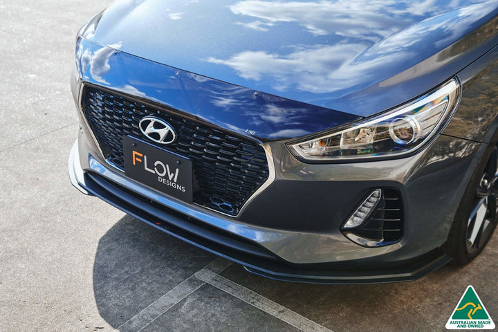 Flow Designs i30 Hatch PD1, PD2 (2018-2020) Front Lip Splitter Extensions - Pair