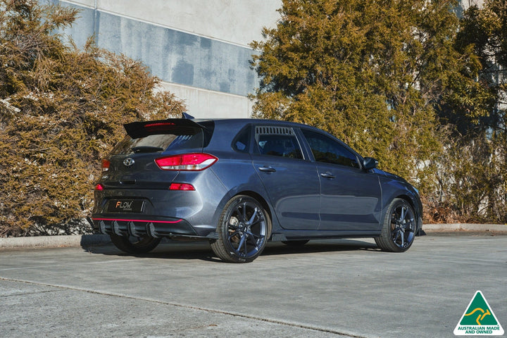 Flow Designs i30 Hatch PD1, PD2 (2018-2020) Flow-Lock Rear Diffuser [GLOSS BLACK]