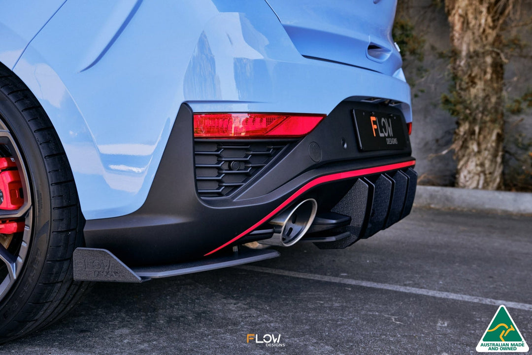 Flow Designs i30N Hatch PD FL (2021) Rear Spats [GLOSS BLACK] - Pair