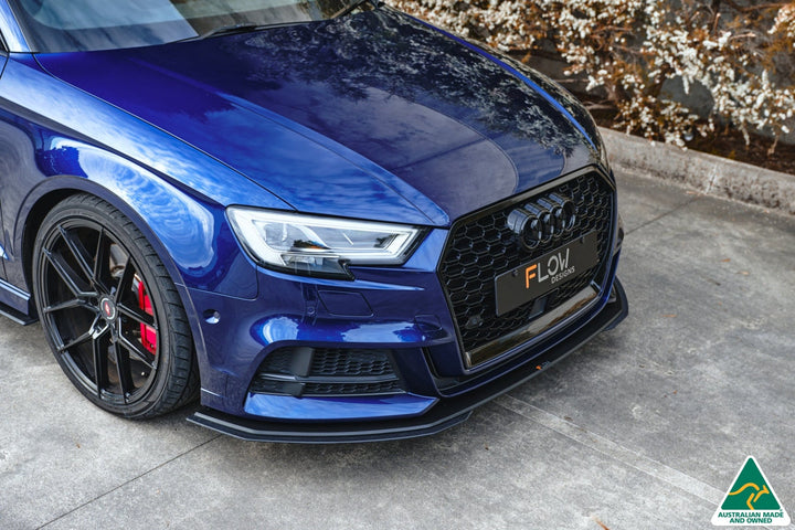 S3 8V Sedan Facelift Front Lip Splitter Extensions