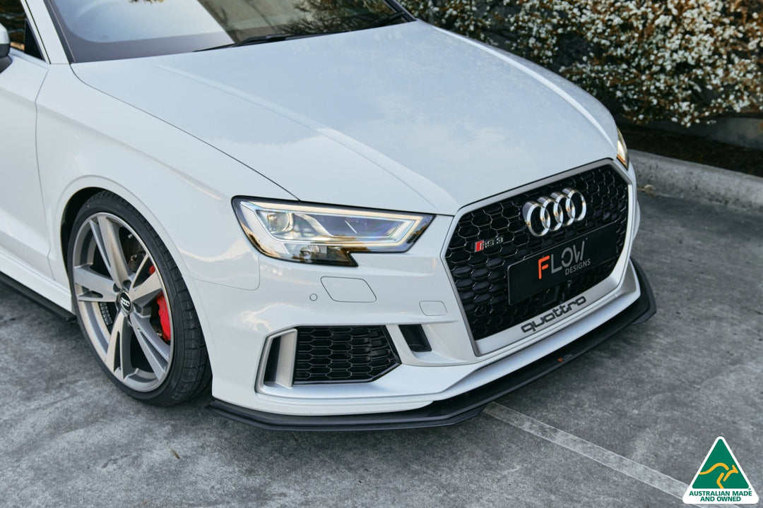 RS3 8V Sedan Facelift Front Lip Splitter Extensions