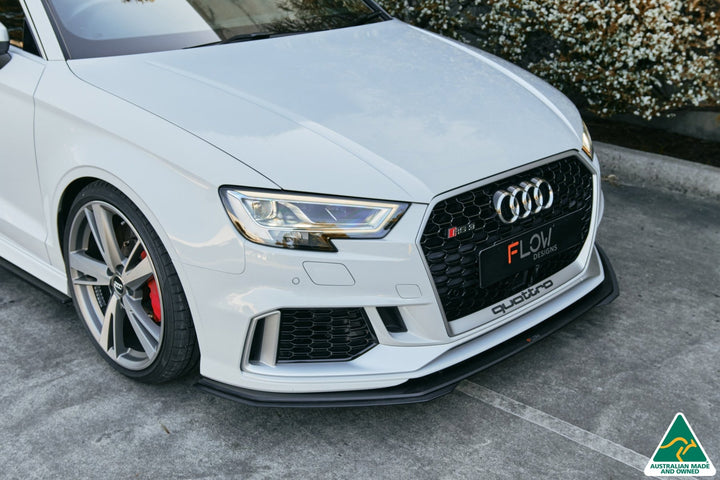 RS3 8V Sedan Facelift Front Lip Splitter Extensions