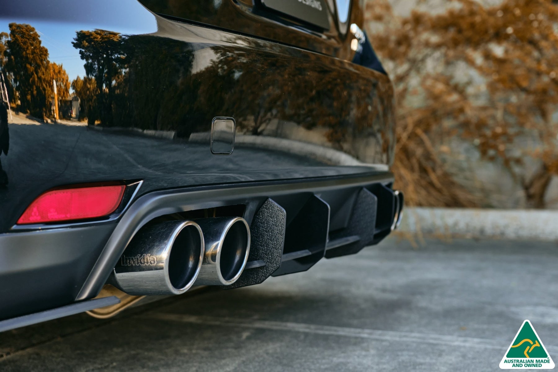 02-07 Subaru Impreza WRX STI GD Sedan Rear Diffuser, Textured Black Shark Fin Style