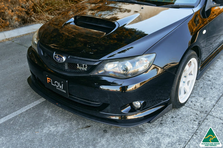 Flow Designs Front Lip Splitter & Mounting Brace for Subaru Impreza WRX/RS G3 Hatch PFL